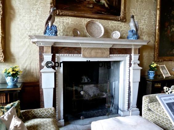 Leeds Castle Carved Marble 18th Century Fire Surround Detail