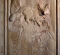 Fox detail on door.