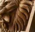 Lion head panel.