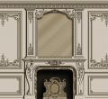 French Louis XIV room West elevation