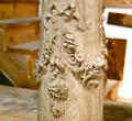 Newel posts with roses