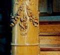 Newel posts with roses