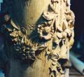 Newel posts with roses