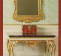 18th Century console table and mirror frame.