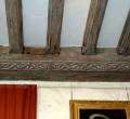 Carved oak beams