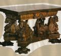 Carved table.