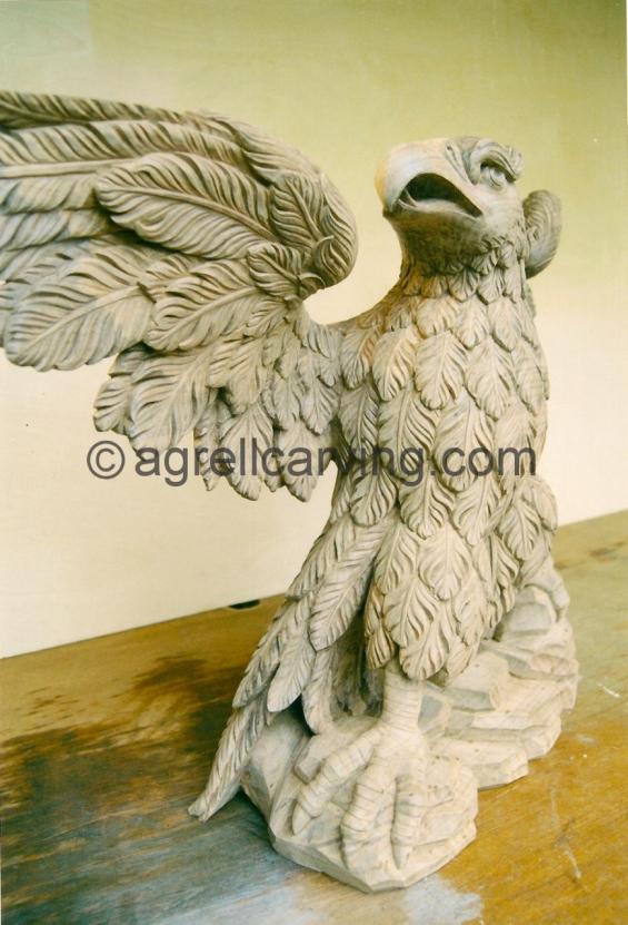 Carved Wood Eagle.