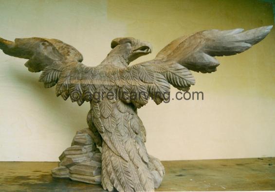 Carved Wood Eagle.