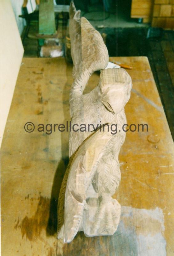 Carved Wood Eagle.