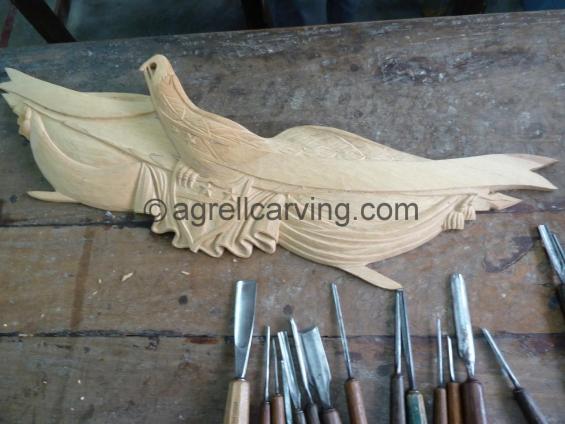 Carved Wood Eagle.