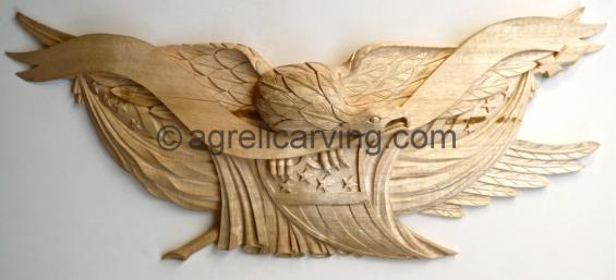 Carved Wood Eagle.