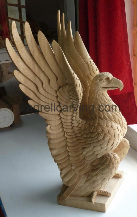 Carved Wood Eagle.