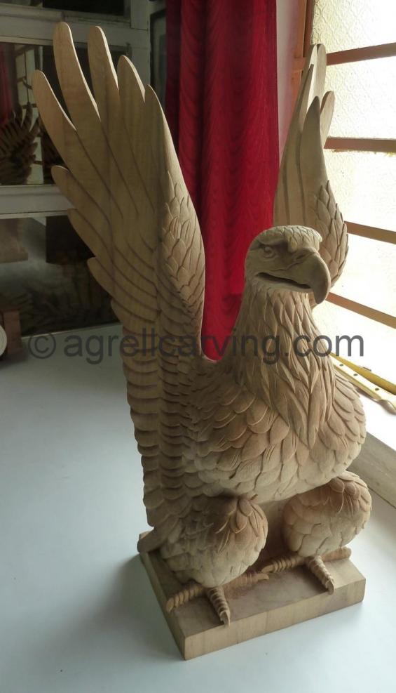 Carved Wood Eagle.