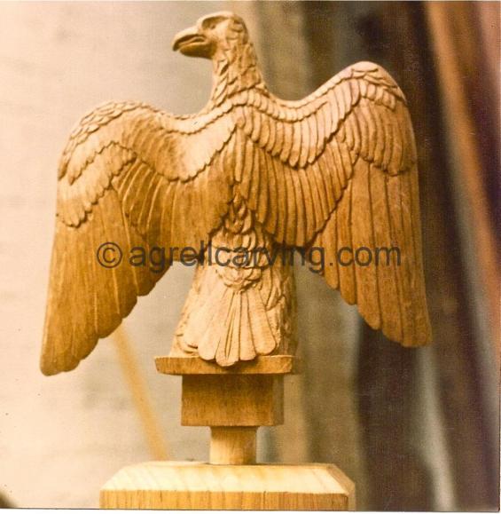 Carved Wood Eagle.