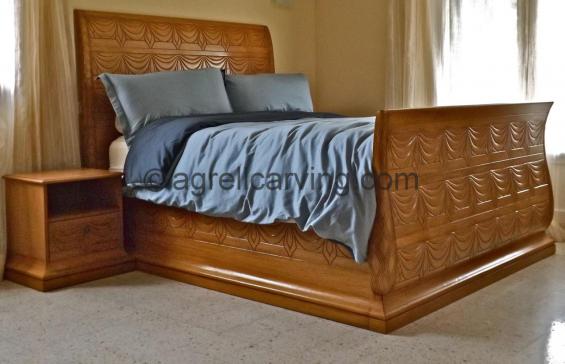  Deco Rateau sleigh bed