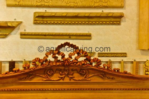 Neoclassical bed- 18th Century -  federal  - Ribbon Headboard  Acanthus  1 Agrell woodcarving.jpeg