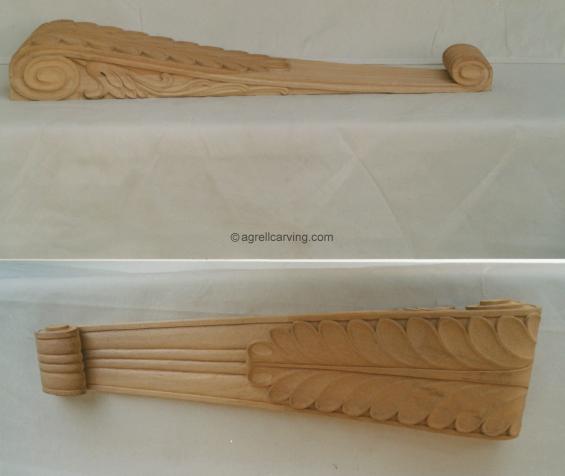 Neoclassical Bracket Corbels Agrell woodcarving