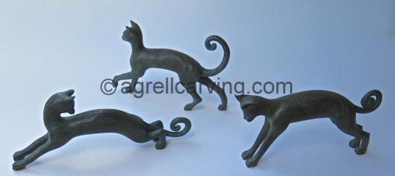 Bronze cats 