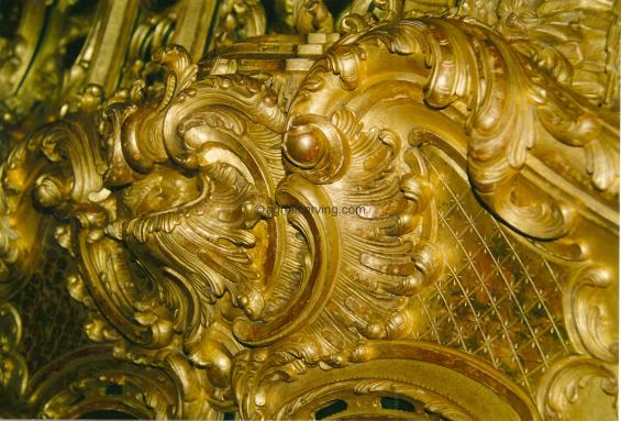 Gilt Rococo Cartouche for the centre of fire surround (chimney piece) for the Getty residence by Agrell woodcarving_0.jpeg