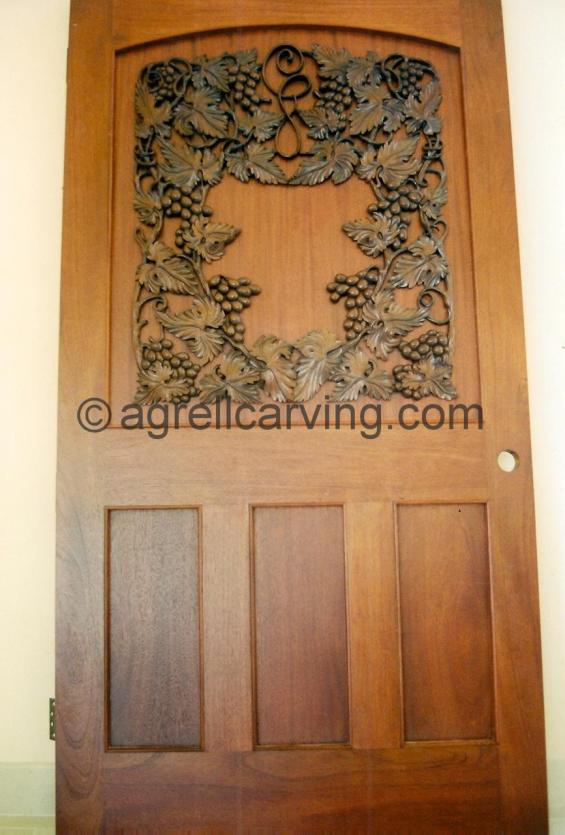 Door with grape vine 