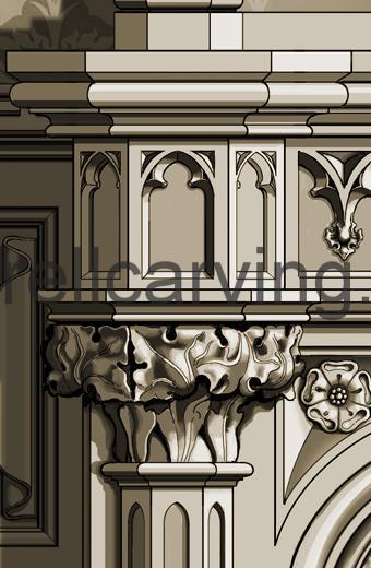 Gothic fire surround