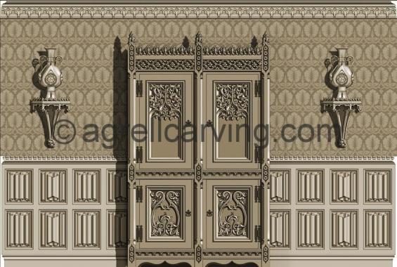 Gothic room West elevation