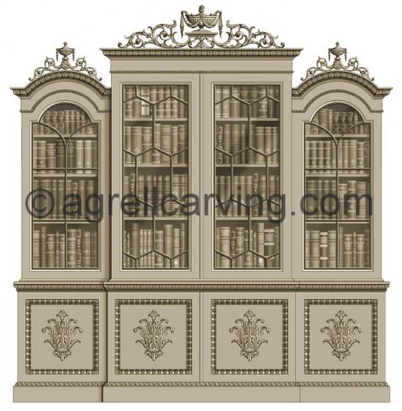 Neoclassical bookcase