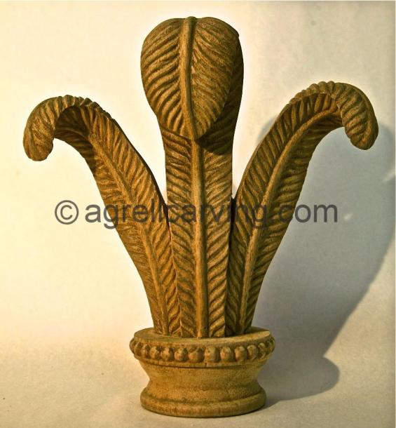 Finial with Feathers