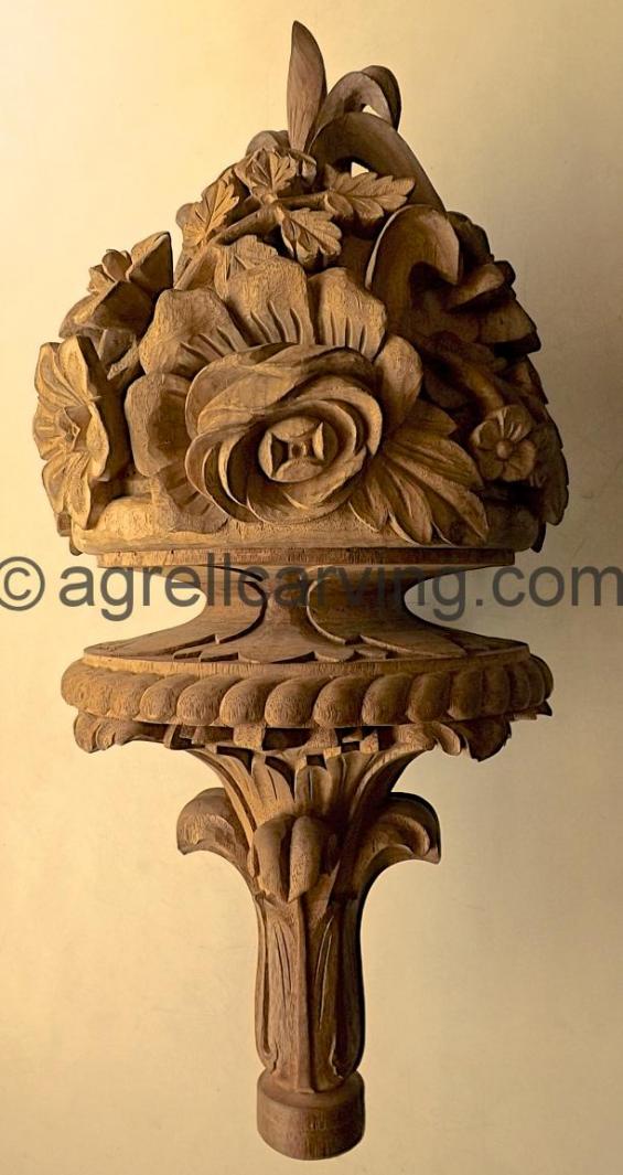 Finial with roses