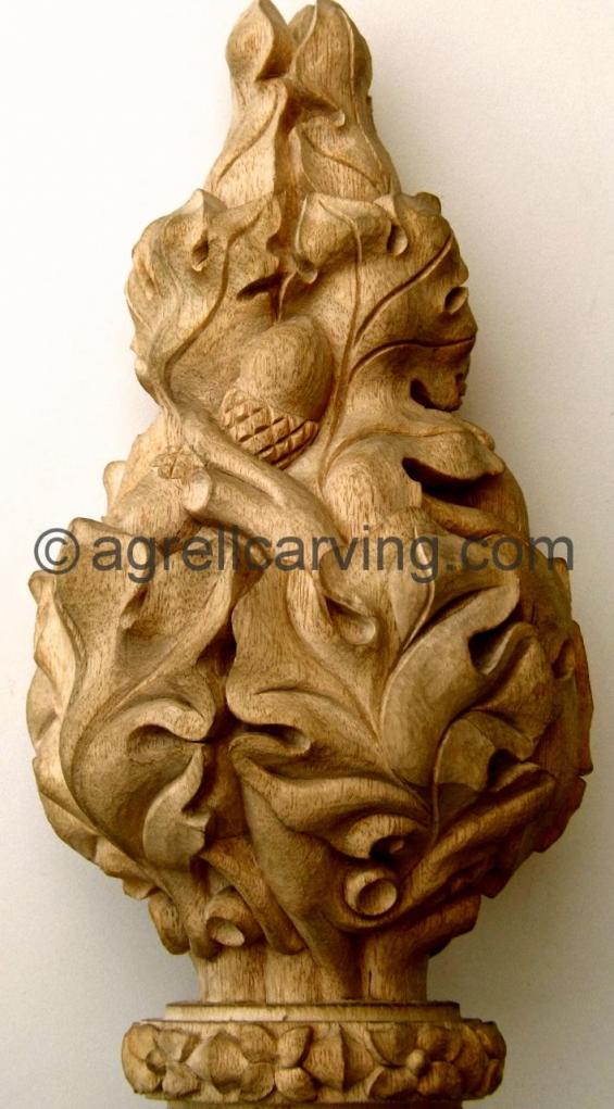 Gothic oak finial