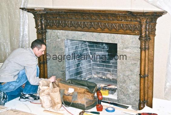 Gothic fire surround