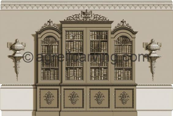Neoclassical bookcase