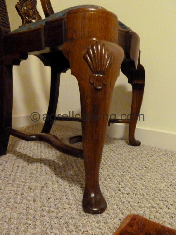  Early 18th century chair leg 