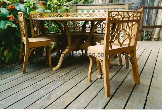  Rustic table and chairs