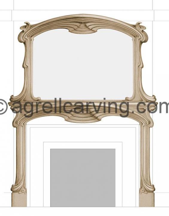 Nouveau fire surround design