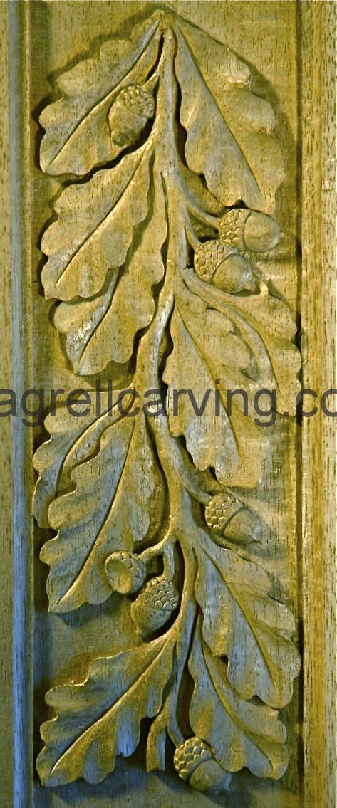 Panel of oak leaves 