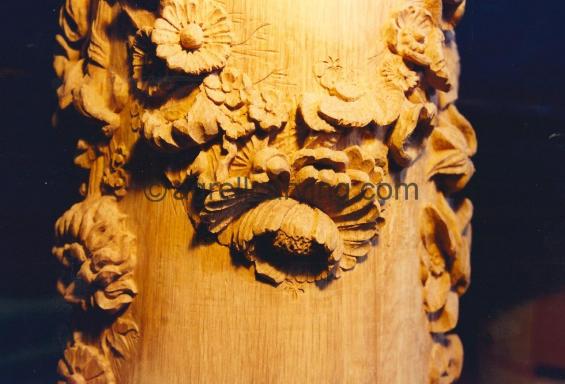 Newel posts with roses