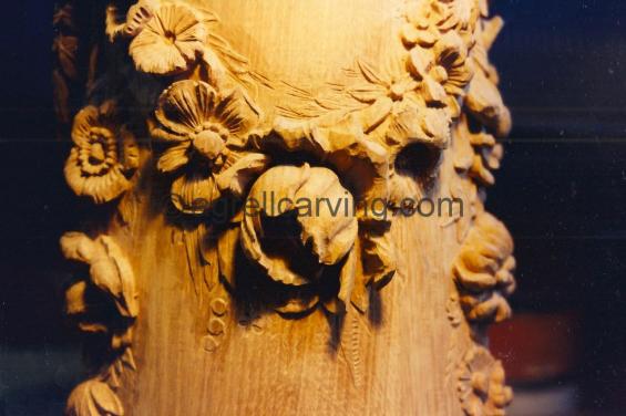 Newel posts with roses