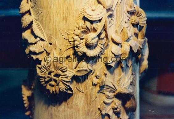 Newel posts with roses