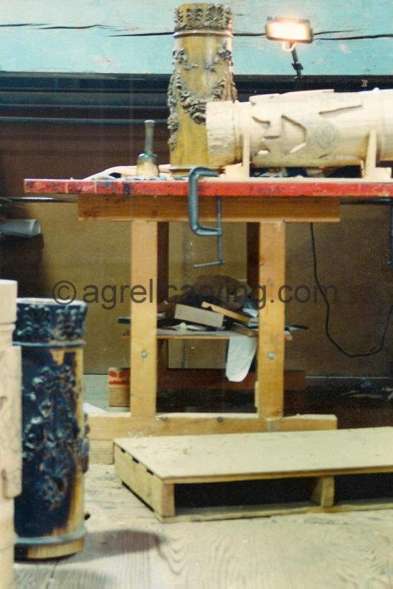 Newel posts with roses