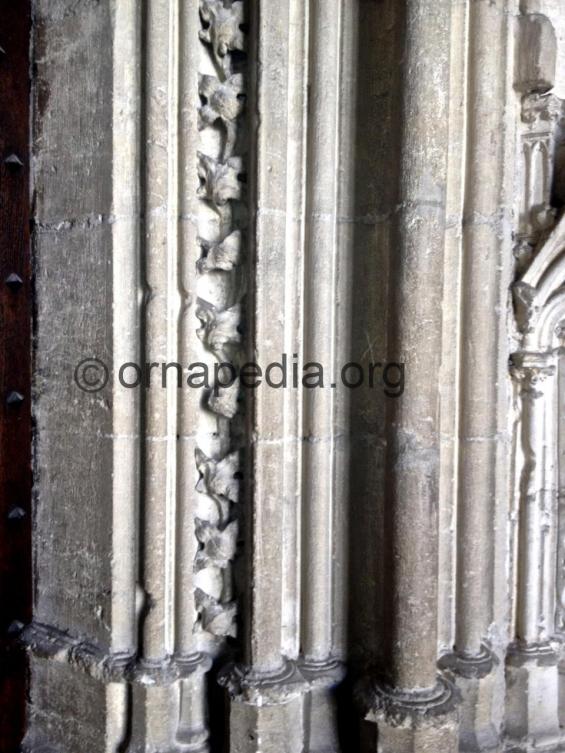 Carved doorway moulding