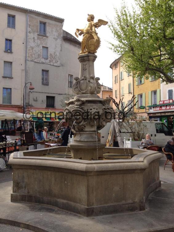 Stone carved fountain