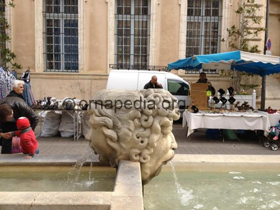 Stone carved fountain 