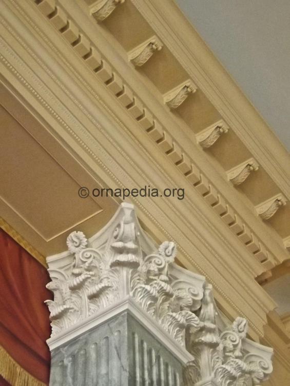 Corinthian capitals and entablature 