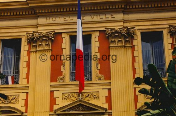 Corinthian stone pilasters 