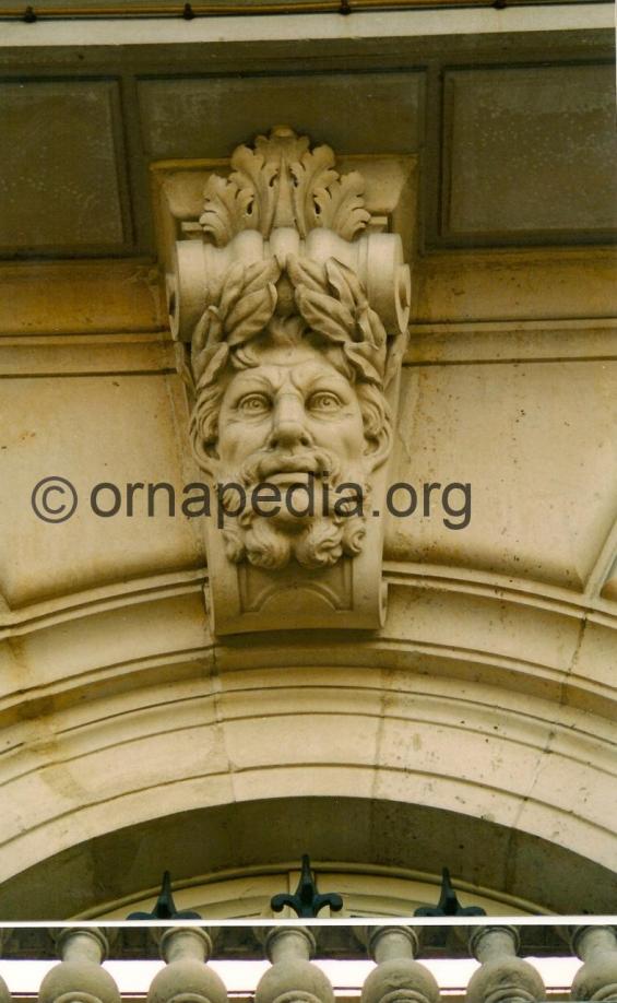  Stone carved keystone