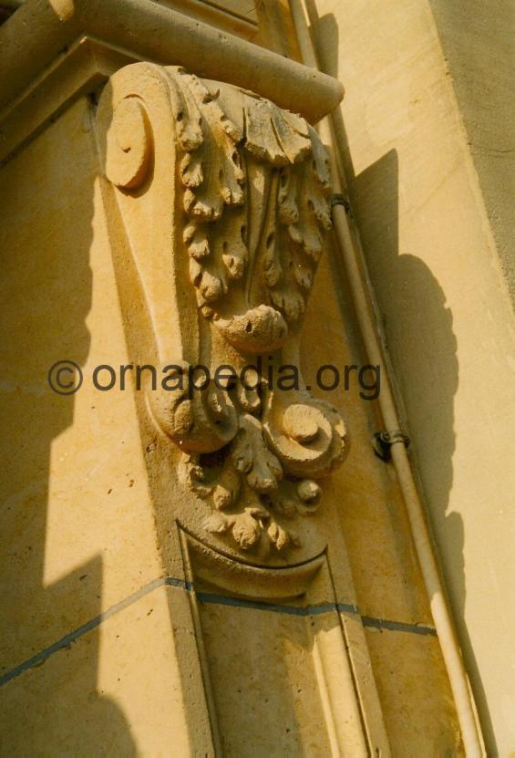 Stone carved door corbel