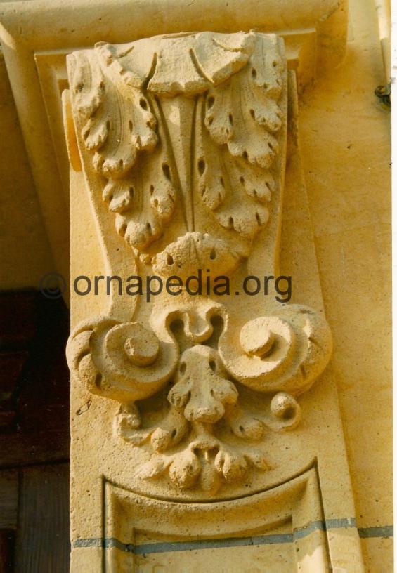 Stone carved door corbel