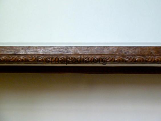 Carved oak beams
