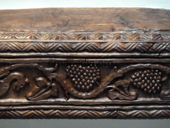 Carved oak beams